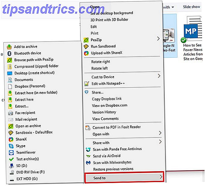 Sådan tilpasses menuen Send til højre-klik i Windows 10 01 Send til menu Windows
