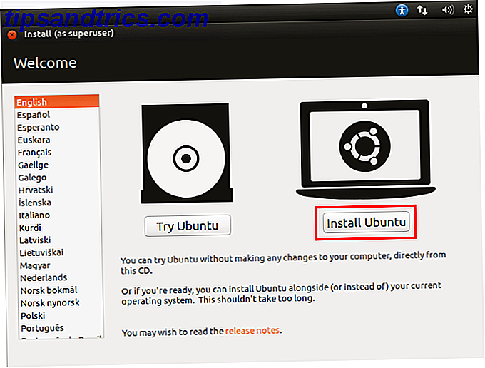 Sådan bruger du VirtualBox: Brugervejledning 29 VirtualBox Installer Ubuntu First Screen