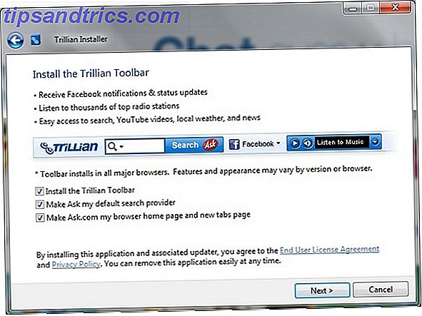 Demander la barre d'outils Rechercher - remplacer la page d'accueil - Trillian
