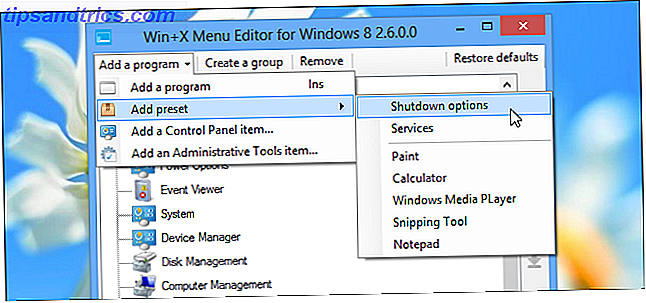 8 måter å forbedre Windows 8 med Win + X Meny Editor