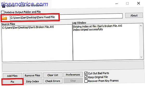 Reparieren von defekten AVI-Dateien, die nicht mit divfix fix abgespielt werden können