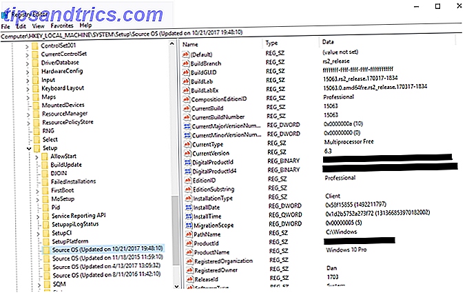 Sådan ses din samlede Windows Upgrade History som en liste regeditor 670x412