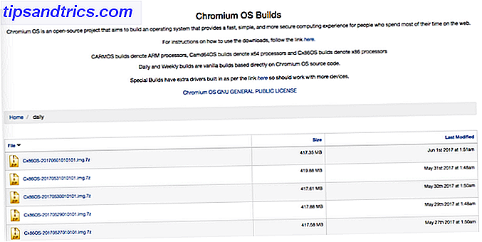 Come eseguire Google Chrome OS Da un'unità USB eseguire il download di chrome os usb builds