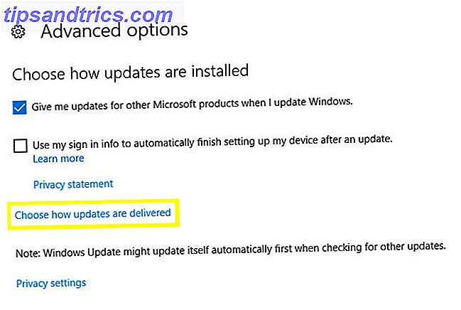 Windows Choisir comment les mises à jour sont livrées