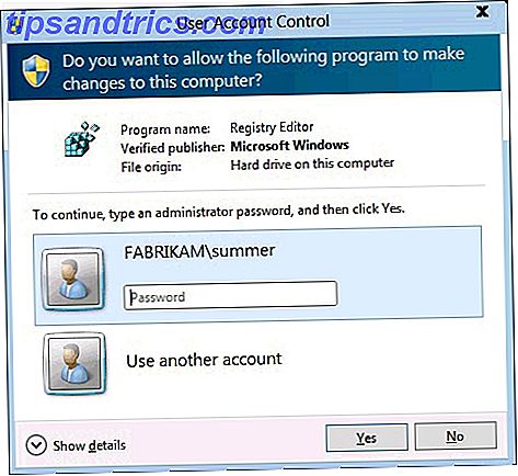invite d'identification de contrôle de compte d'utilisateur dans Windows