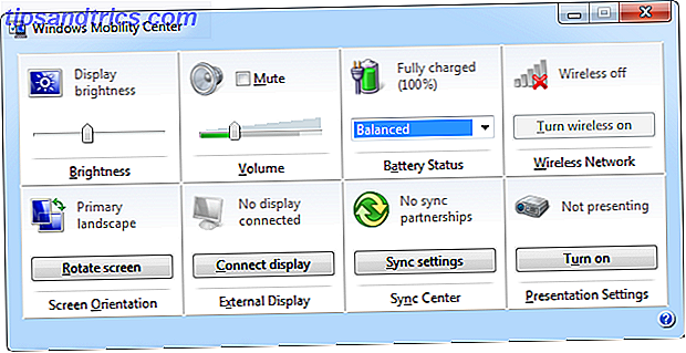 Windows 7 Mobilitetssenter