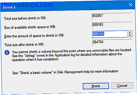 Como configurar um segundo disco rígido no Windows: partição de encolhimento do particionamento