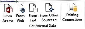 Ficha de datos externos de Excel