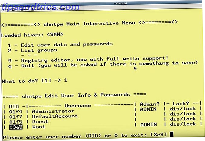 3 måder at nulstille en glemt Windows Administrator Password Reset Windows Password med Linux bruger liste