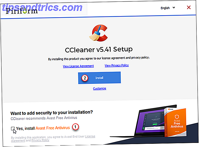 Deaktivieren Sie die Option zum Installieren von Avast im CCleaner-Installationsprogramm