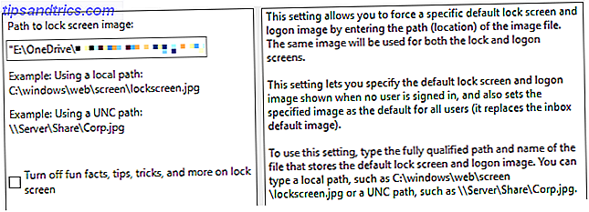 Schermata di blocco dei criteri di gruppo e immagine di accesso