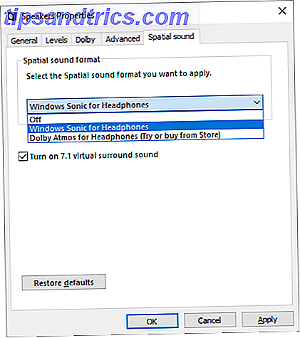 Windows Sonic Lautsprecher Eigenschaften