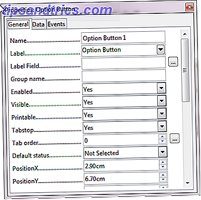 So erstellen Sie kostenlose PDF-Formulare mit LibreOffice Draw Optionsfeld Standardeigenschaften