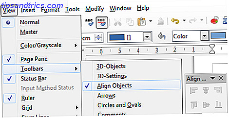 So erstellen Sie kostenlose PDF-Formulare mit LibreOffice Zeichnen libreoffice ausrichten Symbolleiste