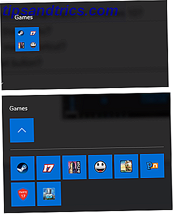 Windows Start menu spil mappe