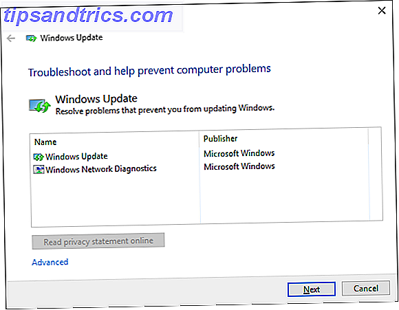 Windows Update outil de dépannage