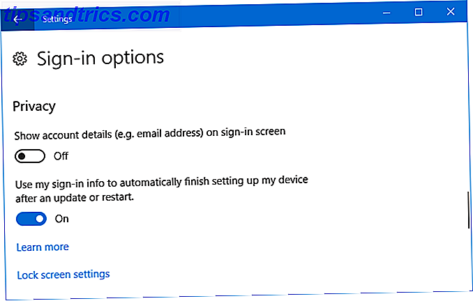 9 Nuevas características de configuración en las opciones de inicio de sesión de Update Fall Creators de Windows 10