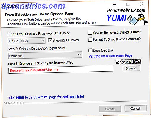 Comment créer un USB Multiboot amorçable pour Windows et Linux Page de création YUMI USB